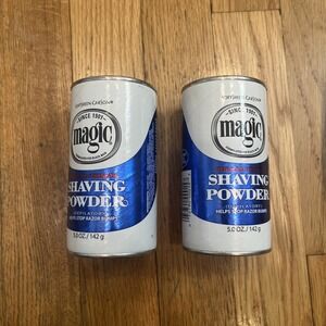 2X MAGIC Shaving Powder REGULAR STRENGTH for Men by SoftSheen-Carson Blue